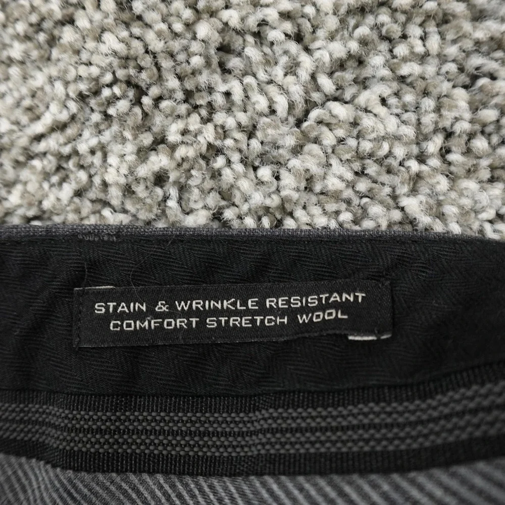 Banana Republic Pants Mens 34X34 Gray Wool Chino Trouser‎ Slacks Flat Front Flex